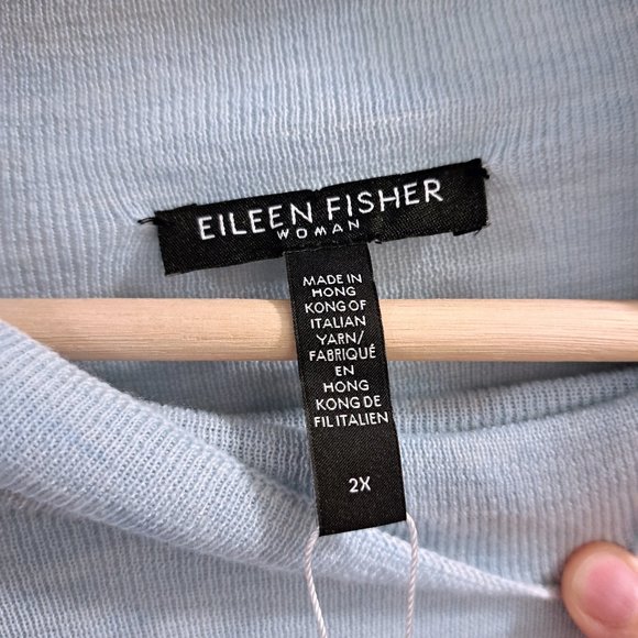 Eileen Fisher Merino Wool Mock Neck Tunic Sweater Size 2X - Picture 7 of 10